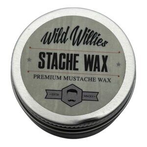 Wild Willies Stache Wax Premium Mustache Wax Style & Hold 1 oz Tin Grooming Acce